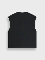 Off The Pitch Sage Sleeveless T-Shirt | Black