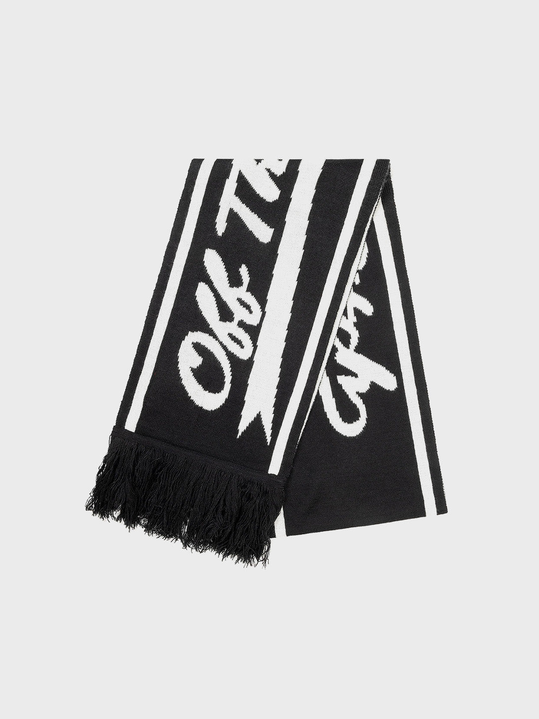 Off The Pitch Script Scarf | Black