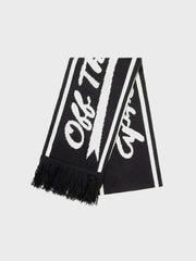 Off The Pitch Script Scarf | Black