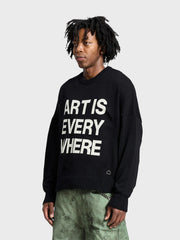 Reternity Art Is Everywhere Knitted Sweater | Black