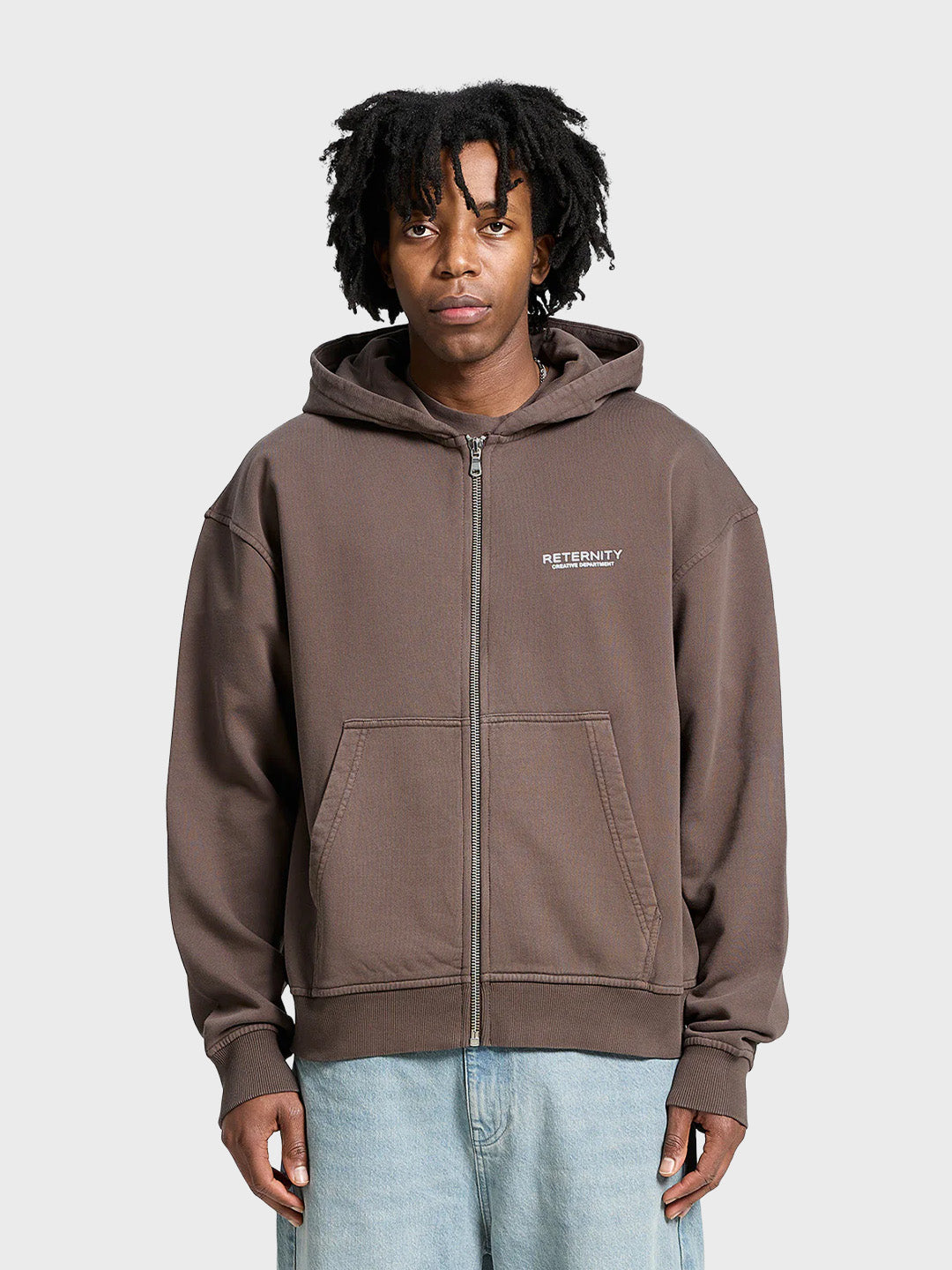 Reternity Creative Dept Zip Hoodie | Brown