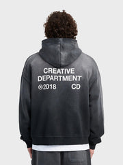Reternity Creative Dept Zip Hoodie | Faded Black
