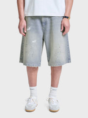 Reternity Studded Denim Jorts | Light Blue
