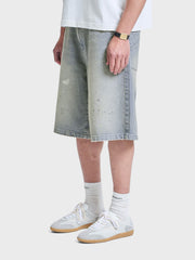 Reternity Studded Denim Jorts | Light Blue