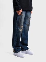 Rheborn Destroyed Jeans | Dark Blue
