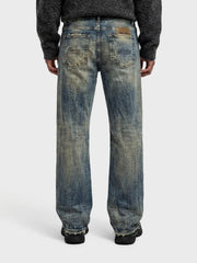 Rivero Artisan Damage Jeans | Washed Blue