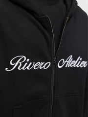 Rivero Atelier Retro Zip Hoodie | Black
