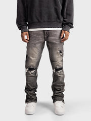 Rivero Button Jeans | Grey