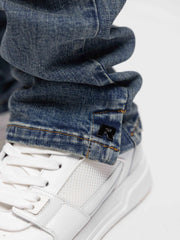 Rivero Destroyer Buttoned Jeans | Blue