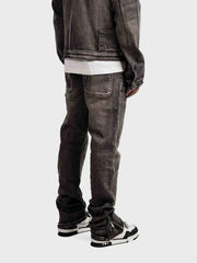 Rivero Embossed Worker Jeans | Black