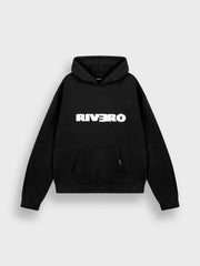 Rivero Frayed Echo Hoodie | Black