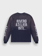 Rivero INTL. Waffle Longsleeve T-Shirt | Navy
