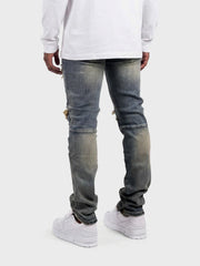 Rivero Ripped Archive Jeans | Dark Blue