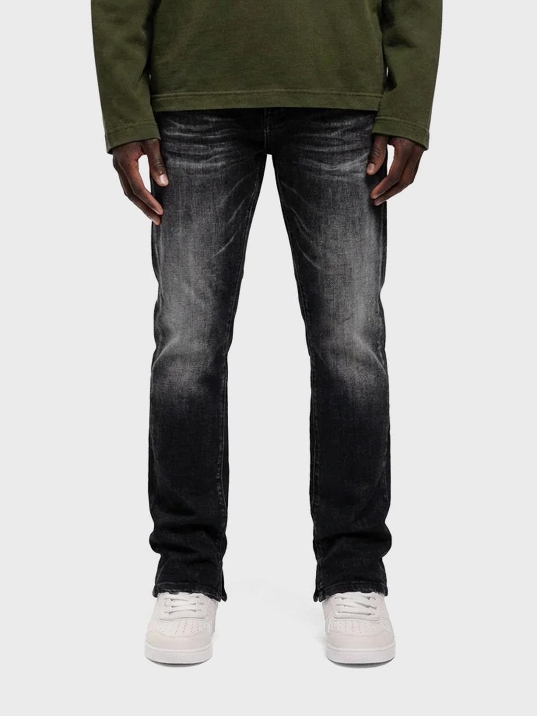 Rivero Shadow Slightly Split Jeans | Black