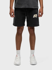 Rivero Signature Taped Shorts | Washed Black