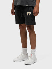 Rivero Signature Taped Shorts | Washed Black