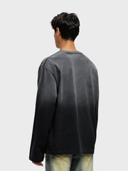 Rivero Statement Longsleeve T-Shirt | Washed Black