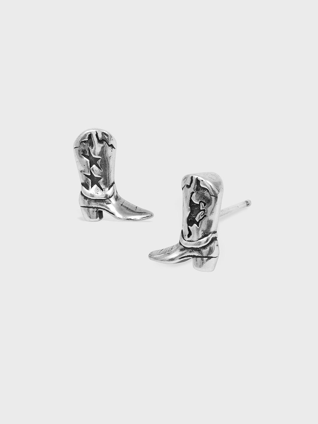 TwoJeys Boot Stud Earrings | Silver