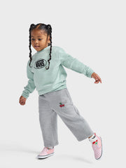 Vans Classic Oval Kids Crewneck Sweater | Light Green