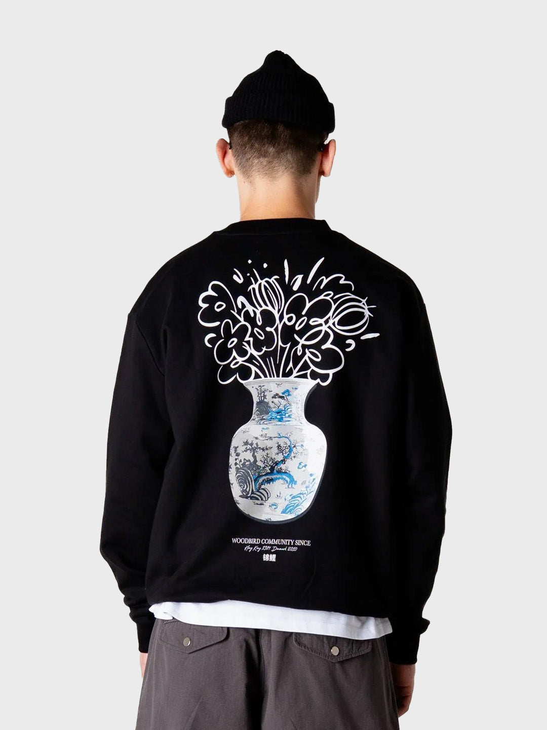 Woodbird WBCane Ming Crewneck Sweater | Black