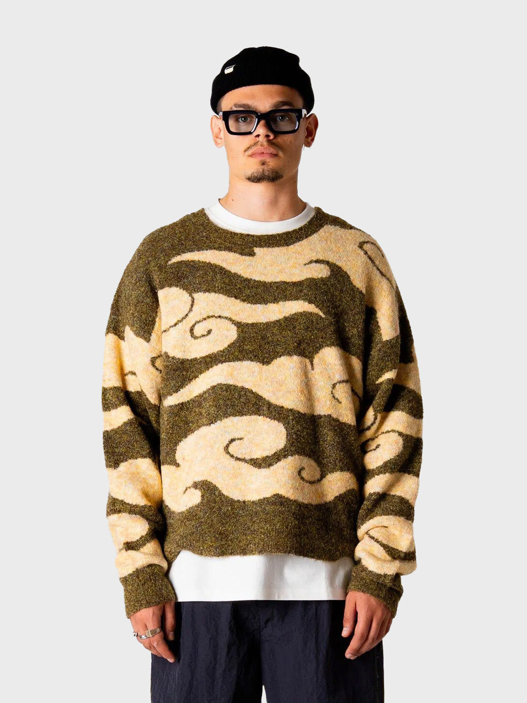 Woodbird WBKurt Cloud Knitted Sweater | Green