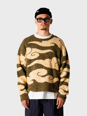 Woodbird WBKurt Cloud Knitted Sweater | Green