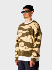 Woodbird WBKurt Cloud Knitted Sweater | Green