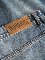 Woodbird WBYuto Twisted Denim Shorts | Blue Vintage